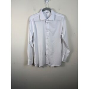State and Liberty The Springer White Long Sleeve Button Down Shirt M Stretch